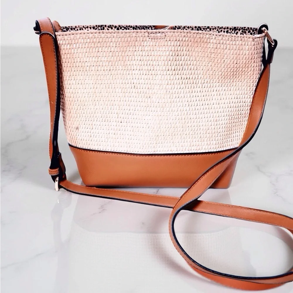 Izzy & Ali Summer Bag Vegan Leather Satchel Crossbody | Tan & Beige – BohoChic